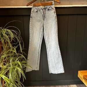 Pac Sun Stretch Light Wash High Rise Boot Cut‎ Jeans Waist 24
